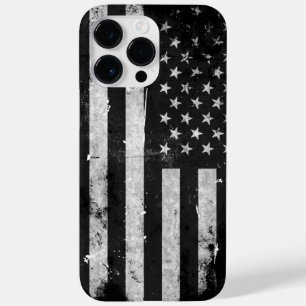 Black and White Grunge American Flag
