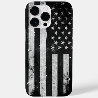 Black and White Grunge American Flag