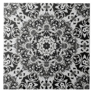 black and white intricate mandala pattern art