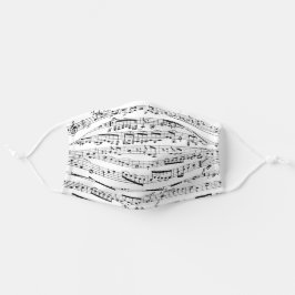 Black and White Musical Notes Sheet Music