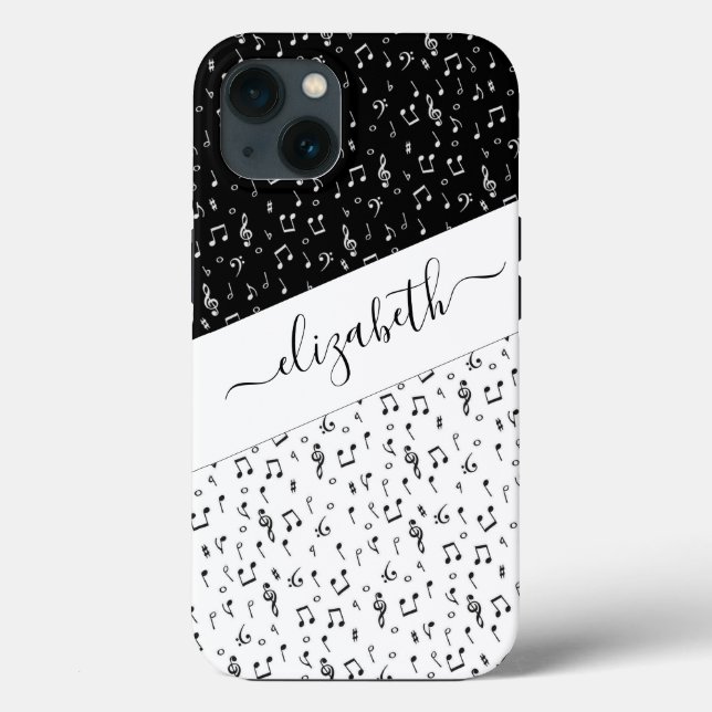 Black and white musical personalized   (Verso)