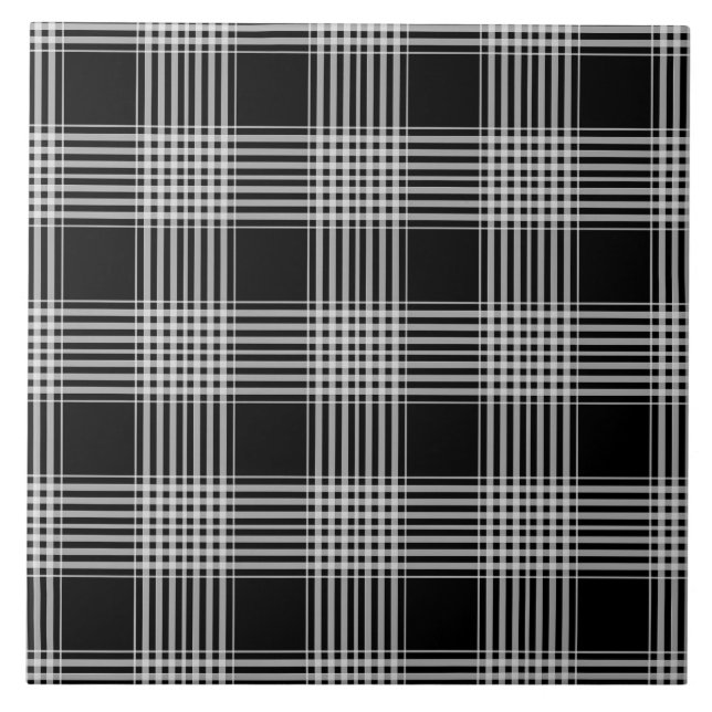 Black and White tartan plaid (Frente)