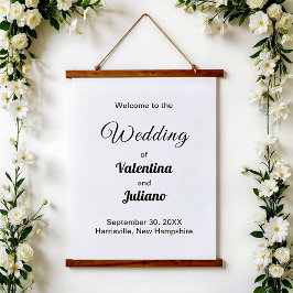 Black and White Wedding Hanging Tapestry