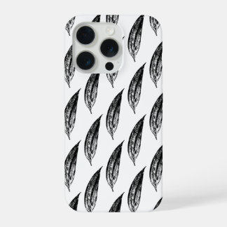 Black and White White Lily Leaf Print