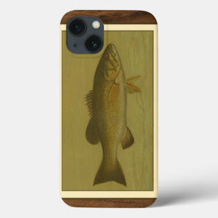 Black Bass on a Green Background