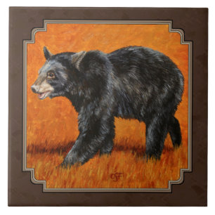 Black Bear Autumn Earth Brown