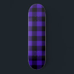 Black & Blue Checked Skateboard<br><div class="desc">Black & Blue Plaid Checked</div>