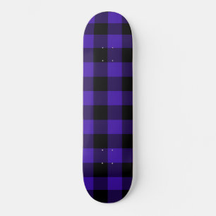 Black & Blue Checked Skateboard