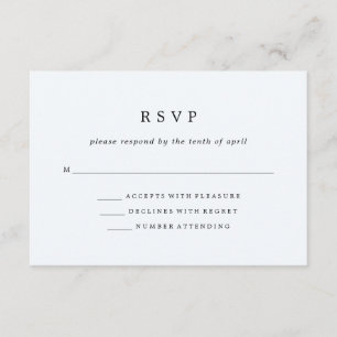 Black Boho Watercolor Resposta de casamento