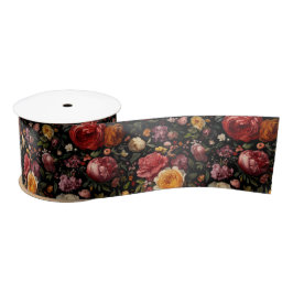 Black Botanical Floral Moody Barroco Antiquado Hol
