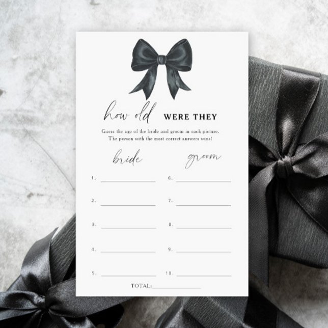 Black Bow Bridal Shower How old were they (Criador carregado)