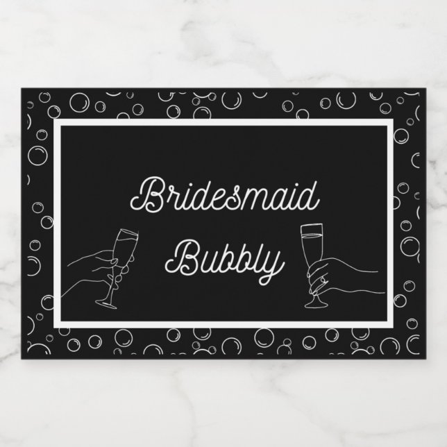 Black Bridesmaid Borrão Mini Vinho Espumante (Rótulo Único)