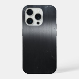   Black Brushed Metal Texture iPhone 15 Pro case