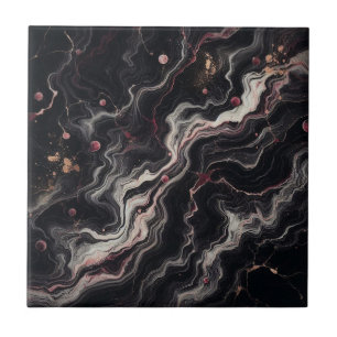 Black Burgundy Marble Stone para Elegante