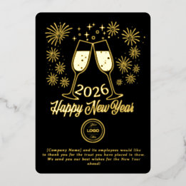 Black Business New Year 2026 Champagne Gold