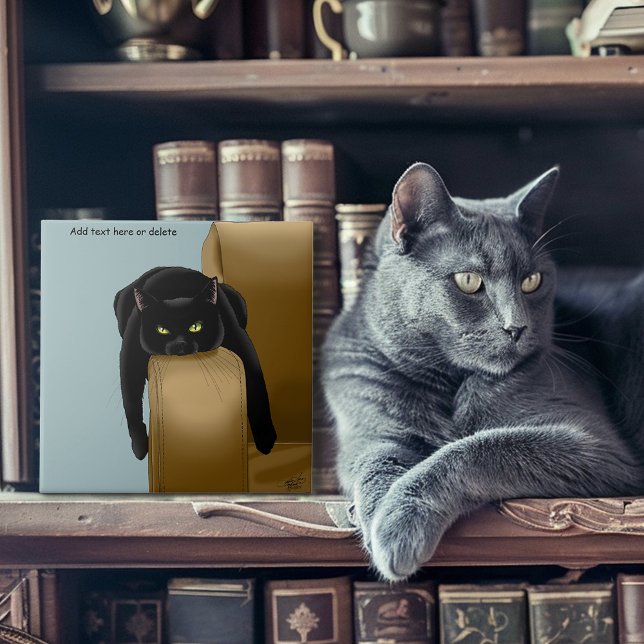 Black Cat Funny Sassy Blue (Criador carregado)