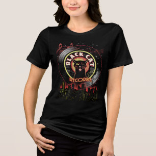 Black Cat Records Women's T-Shirt - Vintage Jazz