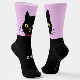 Black Cat Socks Gift for Cat Lovers