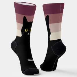 Black Cat Socks Gift for Cat Lovers - Many Colors 