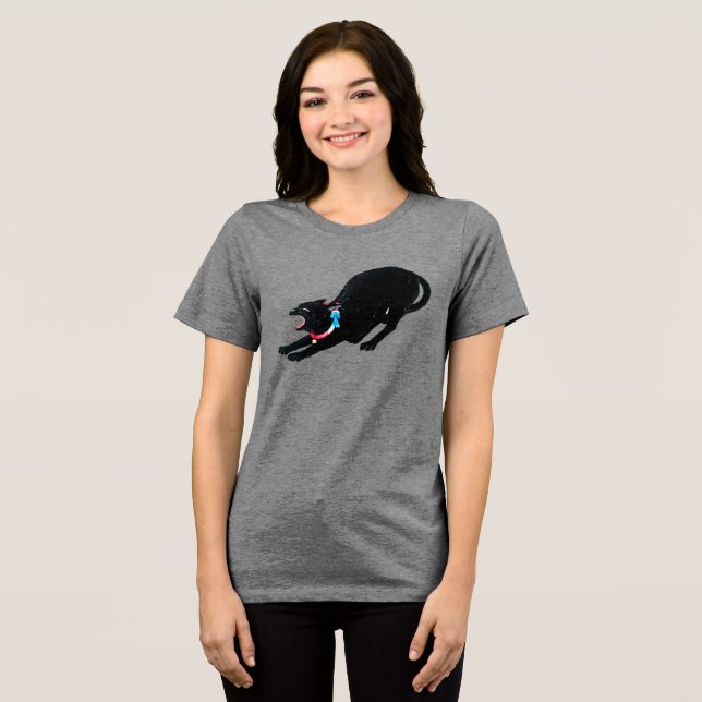 Black Cat - Vintage Japonês Art Tee (Frente Completa)