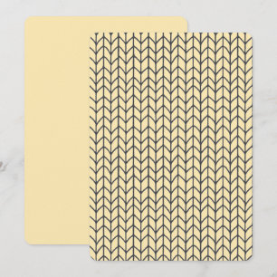 BLACK CREAM KNIT 5x7 Cartão Plano / Vertical