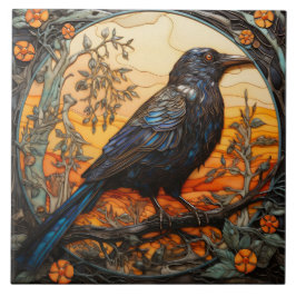 Black Crow, Art nouveau StainGlass