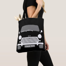 Black Custom Classic UK Mini car Tote Bag
