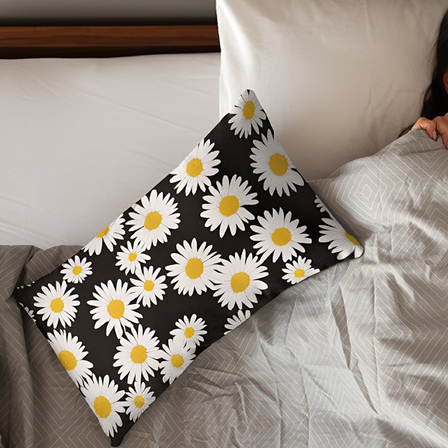 Black Daisy Pillowcase (Criador carregado)