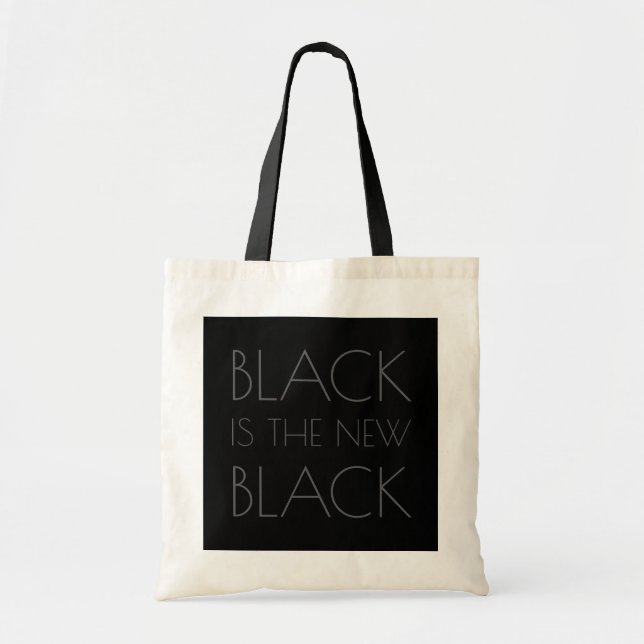 Black é o novo Black - Bolsa Tote Tipografia (Frente)