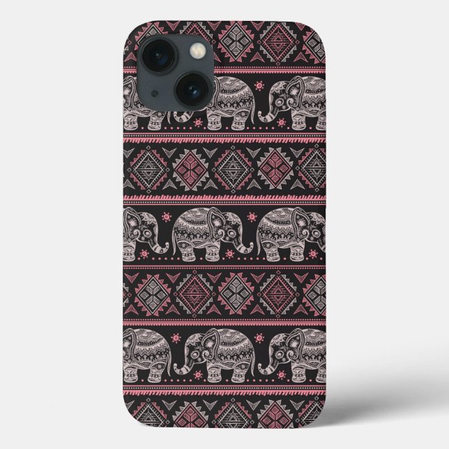 Black Ethnic Elephant Pattern (Verso)