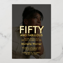 Black Fifty and Fabulous 50th Birthday Photo