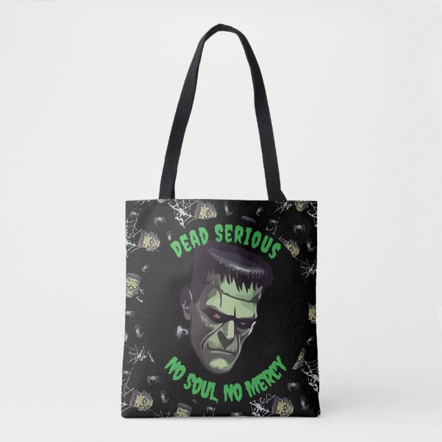 🖤 Black Frankenstein Halloween Tote saco (Frente)