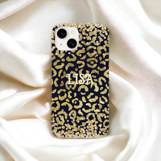 Black Gold Leopard BrilhoNome Personalizado (Criador carregado)