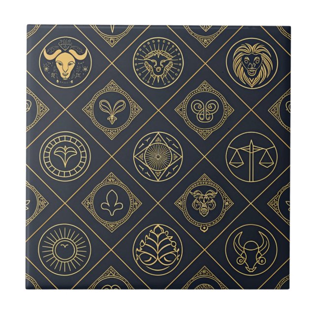 Black Gold Zodiac Sign (2) (Frente)