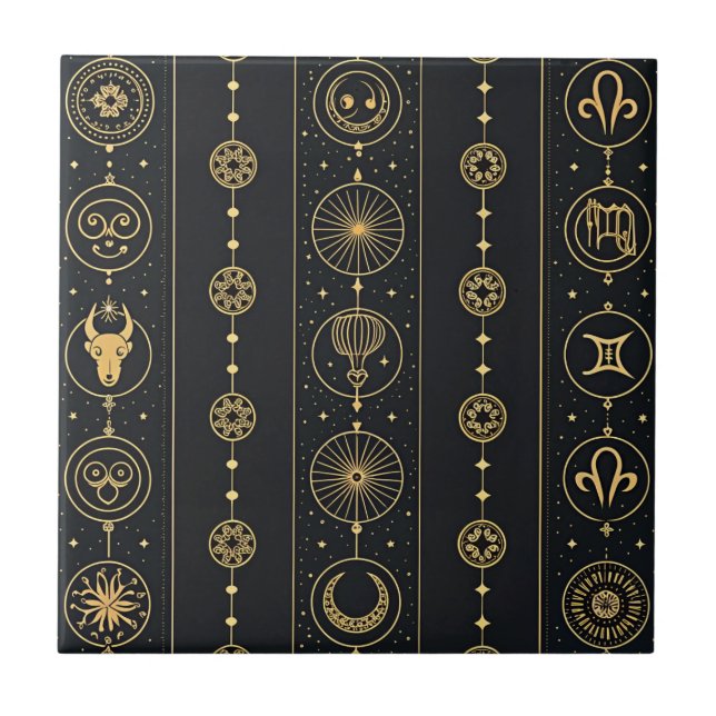 Black Gold Zodiac Sign (4) (Frente)