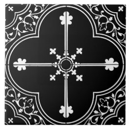 Black Gothic Clover Cross Vintage Antique