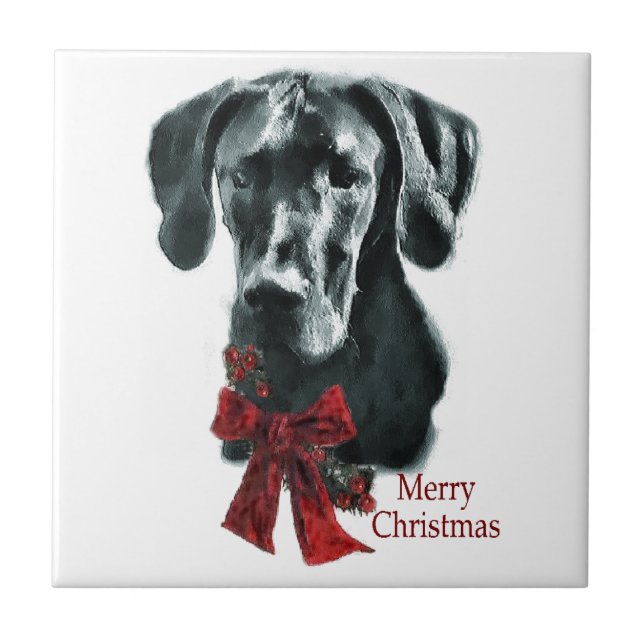 Black Great Dane Christmas (Frente)