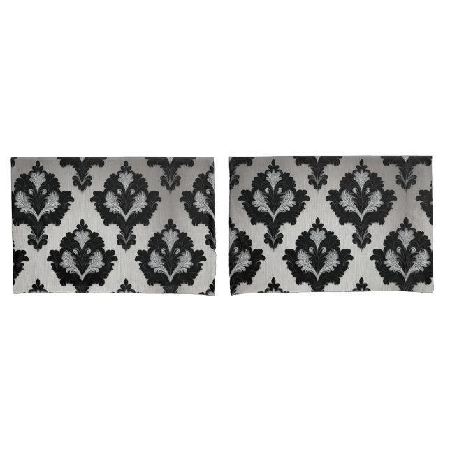 Black & Grey Damask  (Frente - conjunto)