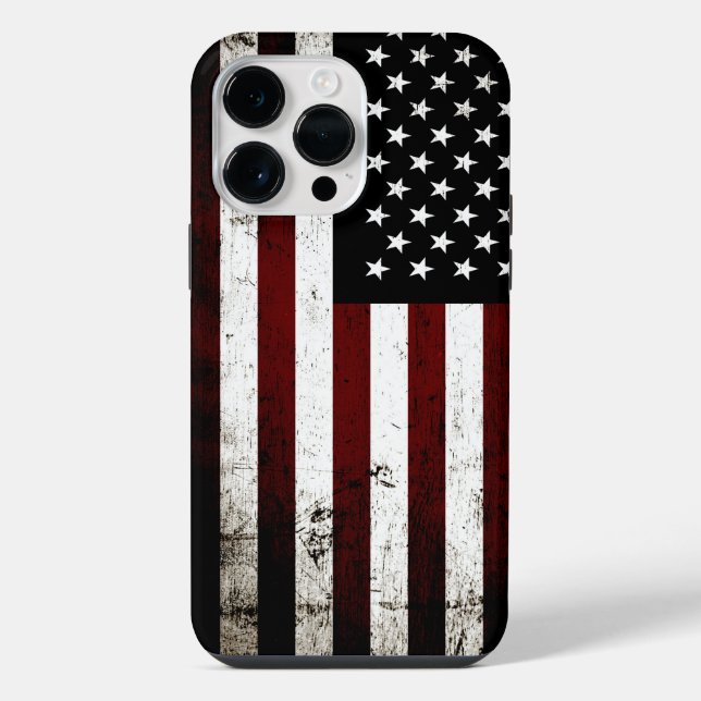 Black Grunge American Flag (Verso)