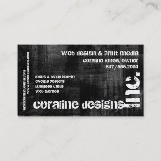 black grunge, Inc. cartão de visita