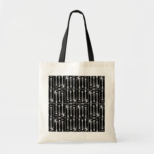 Black guitars bolsa tote