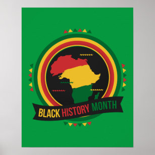 Black History Month African Flag Colors Poster