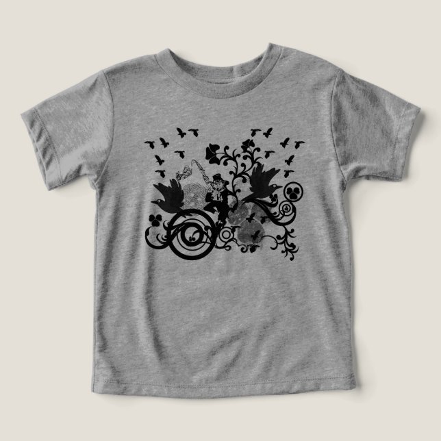 Black Irish Swirls and Leprechauns (Design frontal)