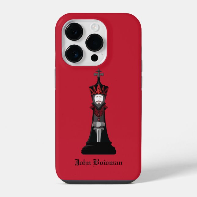 Black King / Personalised name Case-Mate iPhone Ca (Verso)