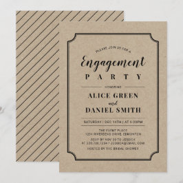 Black & Kraft | Casamento Clássico Convite de Noiv