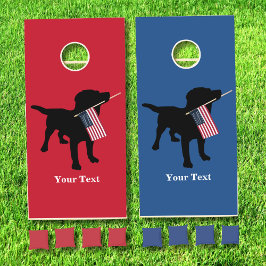 Black Lab Dog with USA American Flag, 4 de julho