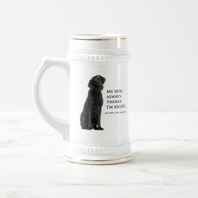 Black Lab v. Wife Caneca de cerveja (Esquerda)