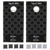 Black Lawn Game Custom Name White Font