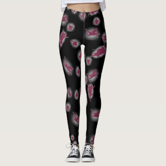 Black leggings with fairies / Legging Noir