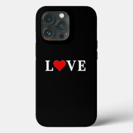 Black LOVE Heart Minimalist Modern